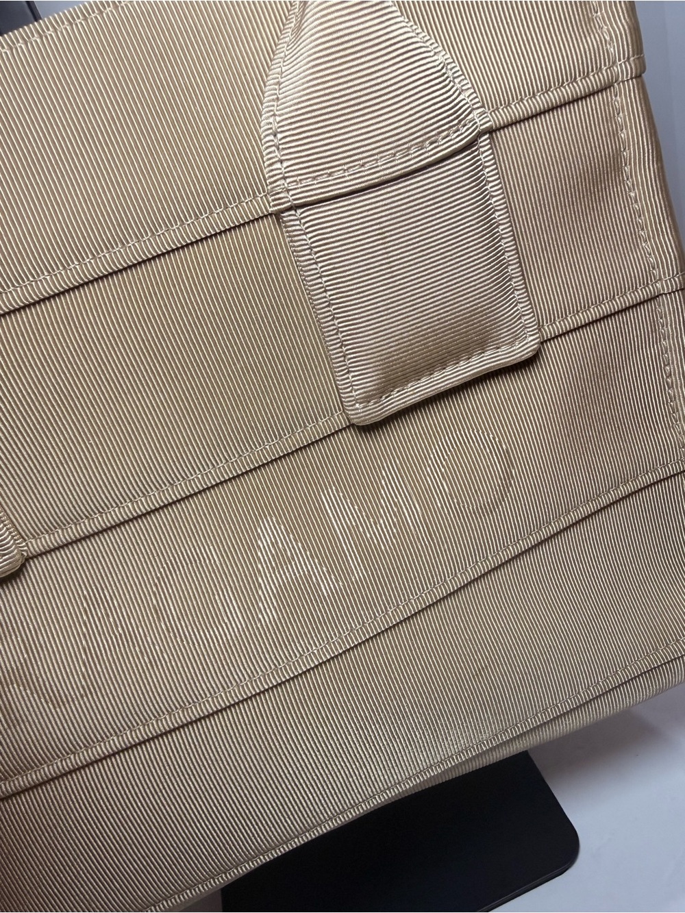 Ferragamo Beige Grosgrain Logo Mini Tote Handbag Italy - Picture 3 of 11